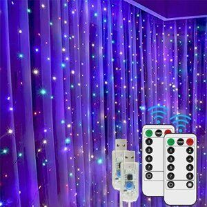600 LED Fairy 8 Modes Waterproof String Twinkle Lights USB Powered  2 Pack
